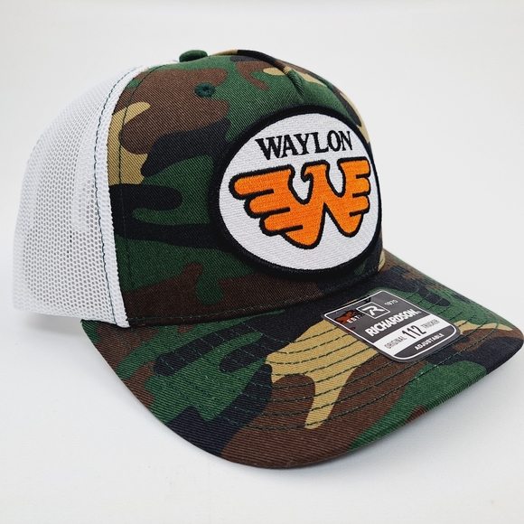 Waylon Patch Richardson 112 Curved Bill Mesh Trucker Snapback Hat Cap - Picture 3 of 4